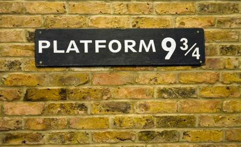 Platform 9 3/4 closeup Stock Photos