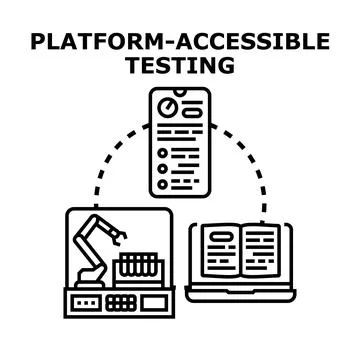Platform accessible testing concept connecting devices and laboratory Stock Illustration