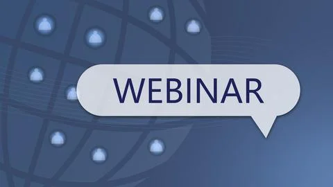 Platform for broadcasting webinar. Progressive online learning Stock Photos
