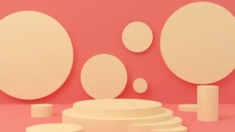 A platform composed of yellow cylinders Stock Footage 165604787