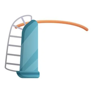 Platform diving board icon, cartoon style Stock Illustration
