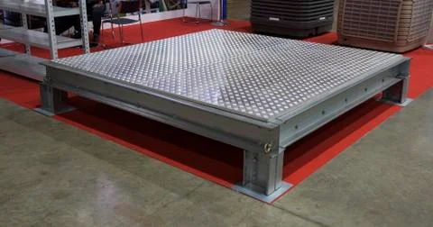 Platform in facotry floor Stock Photos