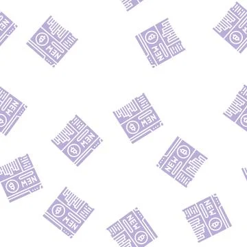 Platform ico glyph seamless pattern Stock Illustration