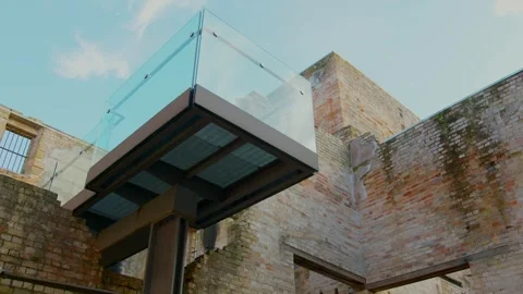 Platform inside main building at Port Arthur, Tasmania Video stock 263092480