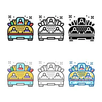 Platform on parade clean color icon vector Stockillustratie
