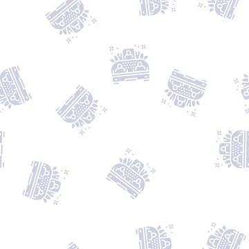 Platform on parade glyph seamless pattern Stock Illustration