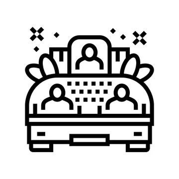 Platform on parade line icon vector illustration イラスト素材