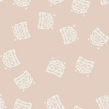 Platform on parade line seamless pattern Illustrazione stock