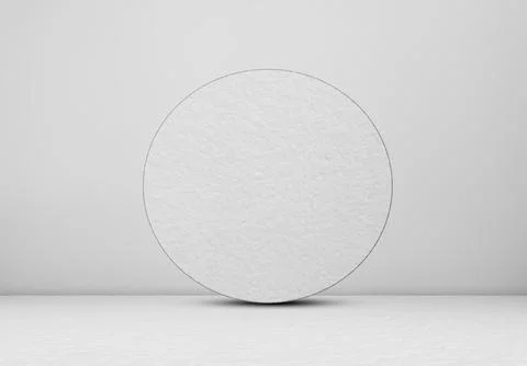 Platform Partition Cement Circle Background Grey White Floor Wall Summer Fotos Stock