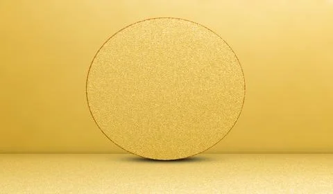 Platform Partition Cement Circle Background Floor Wall Summer Studio Stock-Fotos