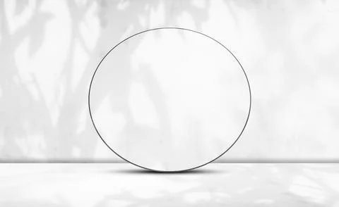 Platform Partition Circle Background Floor Wall Studio Concrete Abstract 写真素材