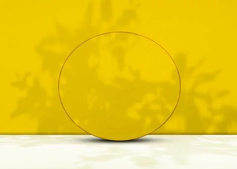 Platform Partition Circle Background Floor Wall Summer Studio Concrete Stock-Fotos