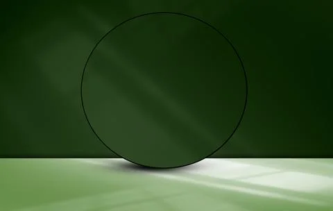 Platform Partition Circle Background Floor Wall Studio Concrete Abstract 写真素材