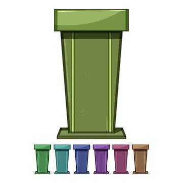 Platform podium cartoon vector graphic Stock Illustration