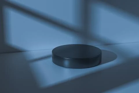 The platform for product presentation in a empty room, 3d rendering Stock Photos