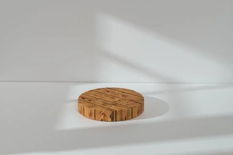 The platform for product presentation in a empty room, 3d rendering Stock Photos