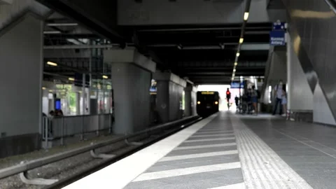 Platform in railway station. Stock Footage 157565342