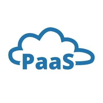 Platform as a service. PaaS technology icon, logo. Packaged software Stock Illustration