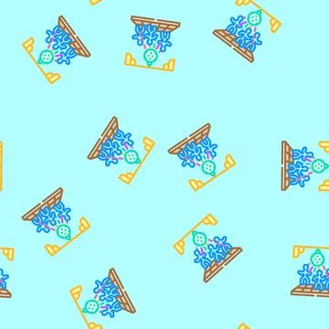 Platform shoes disco party vector seamless pattern Illustrazione stock