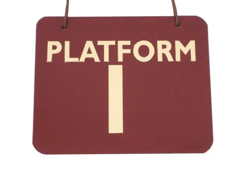 Platform Sign. Stock Photos
