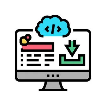 Platform software color icon vector illustration Stock Illustration