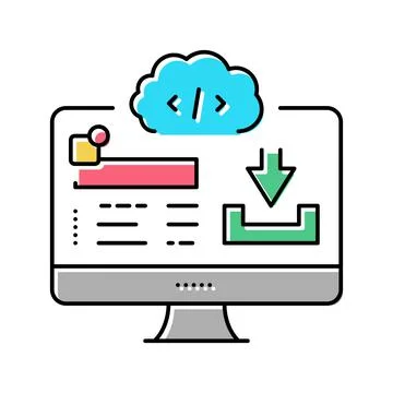 Platform software color icon vector illustration 스톡 일러스트