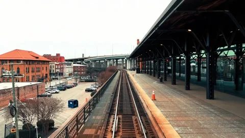 Platform of a Train Station - Richmond, VA Stock Footage 336426941