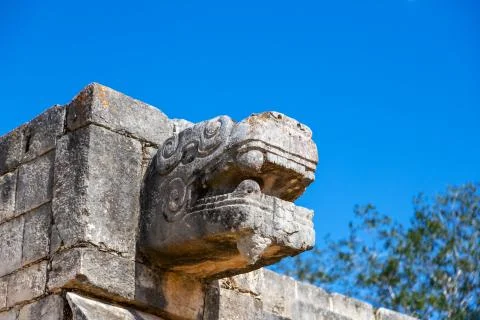 Platform of Venus at Chichen Itza in the Yucatan Peninsula of Mexico Stock Photos