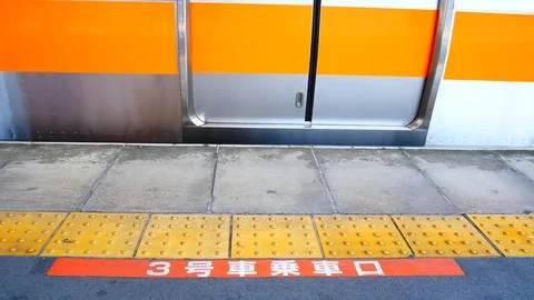 Platform waiting for the train.. Stock Footage 75233937