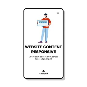 Platform website content responsive vector Stock Illustration