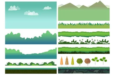 Platformer Game Assets イラスト素材