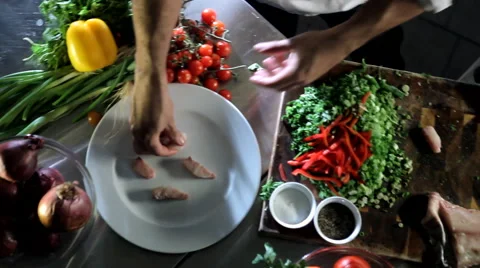 Plating Fish Stock Footage 49698352