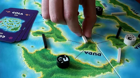 Plating A Map Board Game | Stock Video | Pond5