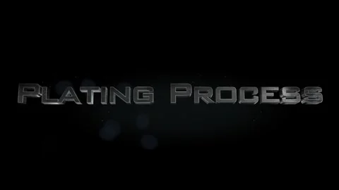 Plating Process title metal text on black alpha channel background Stock Footage 295889373