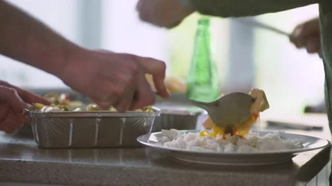 Plating Up Takeaway Stock Footage 76878979