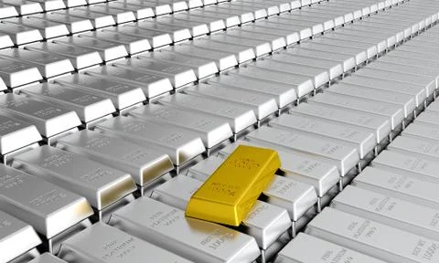 Platinum bars Stock Illustration