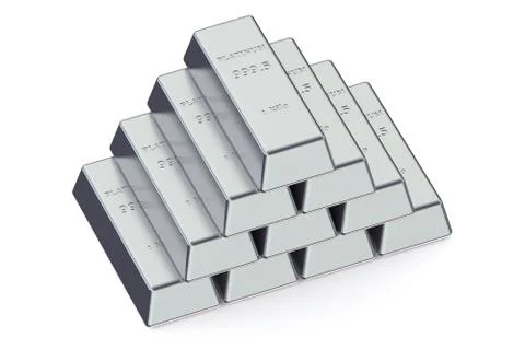Platinum bars Stock Illustration