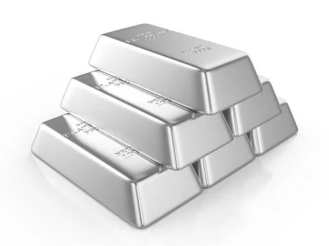 Platinum bars Stock Illustration