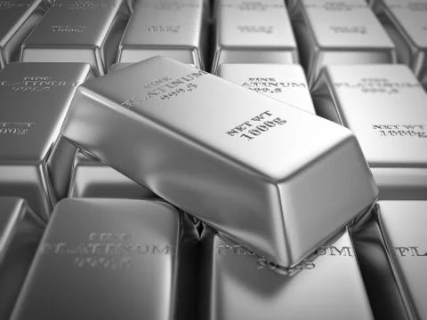 Platinum bars Stock Illustration