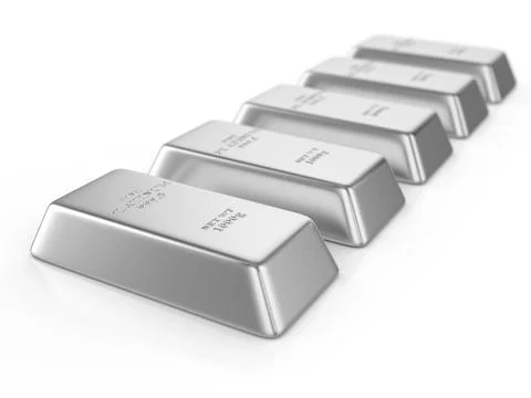 Platinum bars Stock Illustration