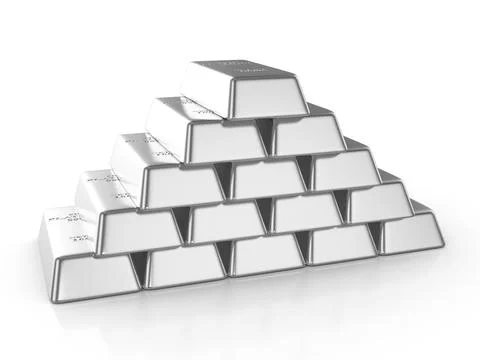 Platinum bars Stock Illustration