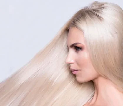 Platinum blonde close up pattern shot. Stock Photos