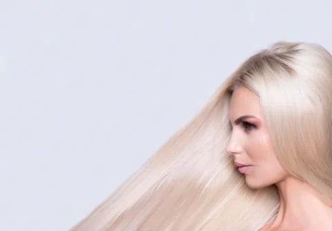 Platinum blonde close up pattern shot. Stock Photos