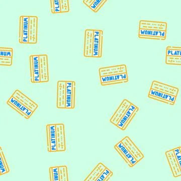 Platinum card bank payment vector seamless pattern Stock Illustration