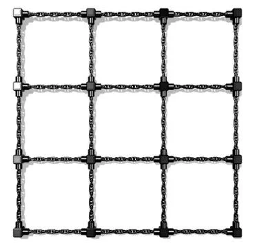 Platinum chains frame Stock Illustration