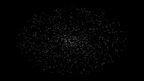 Platinum dust vortex swirling on black background overlay 4K Stock Footage 336513468