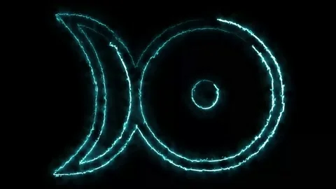 Platinum glowing neon element of the alchemy icon isolated on black background. Stock Footage 229633123