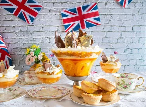 Platinum Jubilee  pudding Foto stock