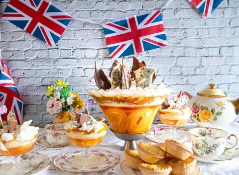 Platinum Jubilee  pudding Stock Photos