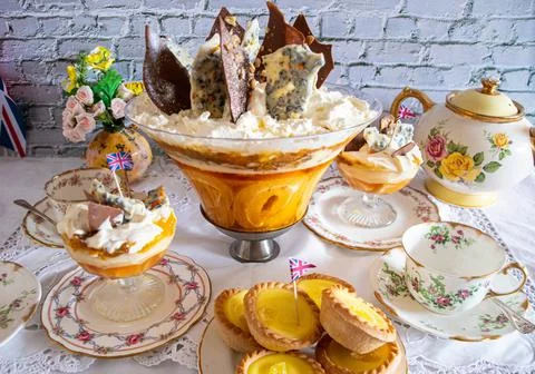 Platinum Jubilee  pudding Stock Photos